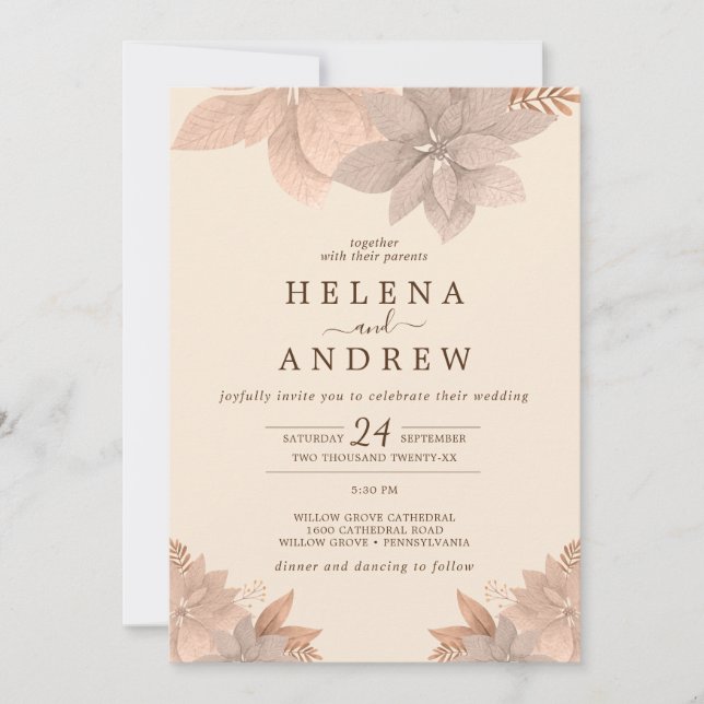 Aryistic Vintage Floral Pink Invitation (Front)