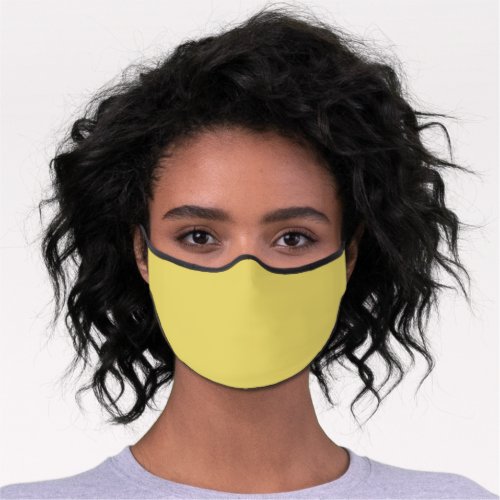Arylide yellow solid color  premium face mask