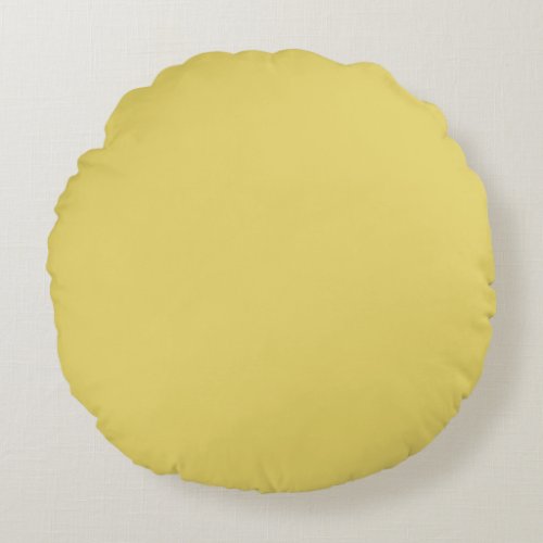  Arylide yellow solid color  Round Pillow