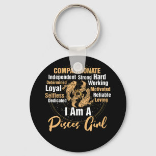 As A Pisces Girl birthday Astrology Zodiac sign Keychain