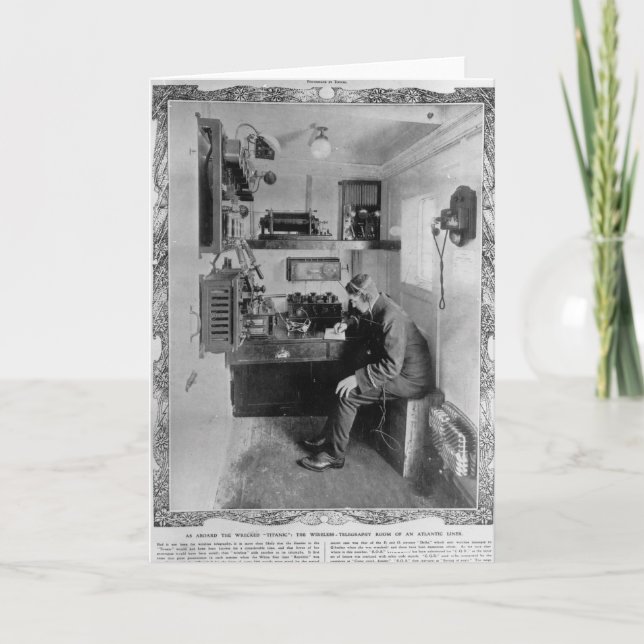 As Aboard the Wrecked "Titanic" Card (Front)