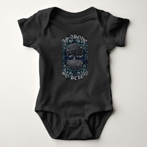 As Above So Below Alchemy Tree Of Life Baby Bodysuit