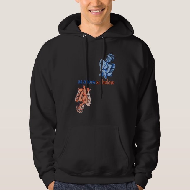 As Above So Below Angels Magic Alchemy Occult Hoodie (Front)