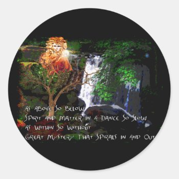 As Above So Below Classic Round Sticker by Crazy_Card_Lady at Zazzle