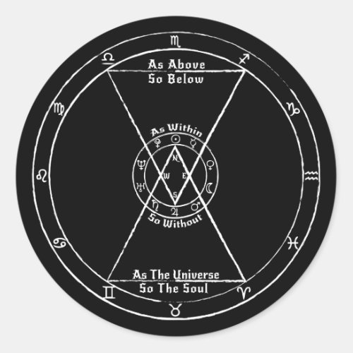 As Above So Below Classic Round Sticker