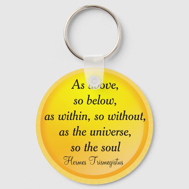 AS ABOVE, SO BELOW keychain (Front)