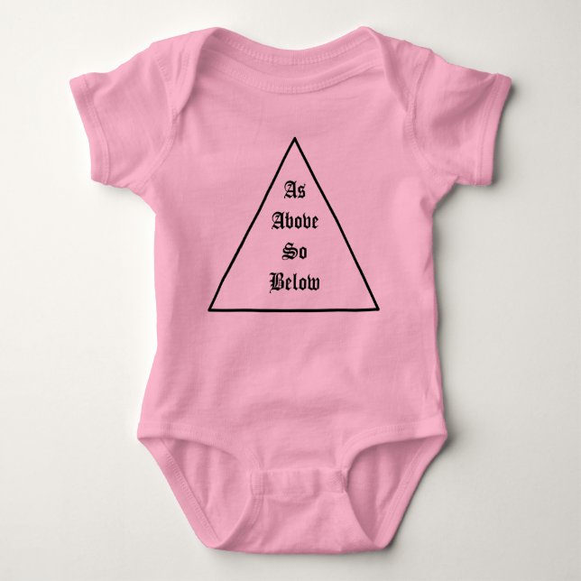 As Above So Below Magick Baby Bodysuit (Front)