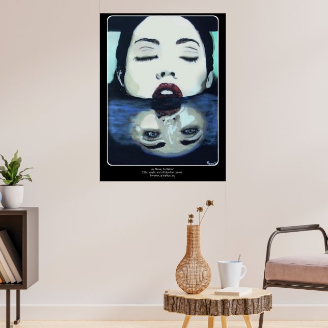 ‘As Above, So Below’ Painting on a  Poster (Living Room 3)