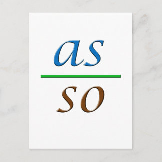 as above so below postcard