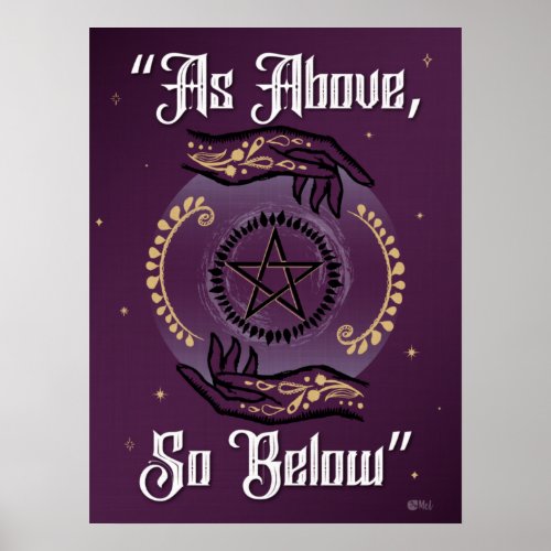 As Above So Below _ Purple and Gold Poster