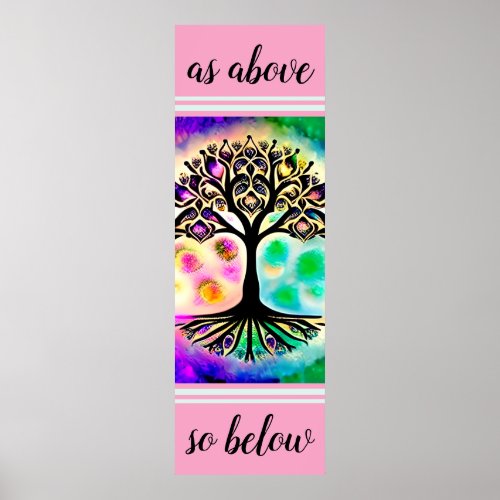 As Above So Below Tree of Life Inspirational Poster