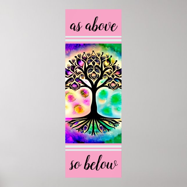 As Above So Below Tree of Life Inspirational Poster (Front)