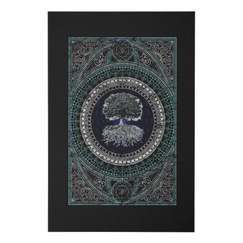 As Above So Below Tree Of Life Vintage Faux Canvas Print