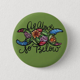 As Above So Below Triple Moon Button