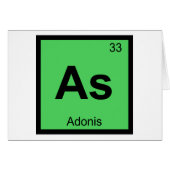As - Adonis Greek Chemistry Periodic Table Symbol (Front Horizontal)