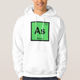 As - Adonis Greek Chemistry Periodic Table Symbol Hoodie