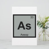 As - Aesop Fables Chemistry Periodic Table Symbol (Standing Front)