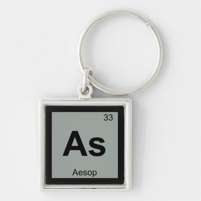 As - Aesop Fables Chemistry Periodic Table Symbol Keychain (Front)
