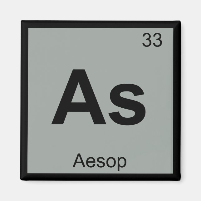 As - Aesop Fables Chemistry Periodic Table Symbol Magnet (Front)