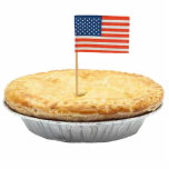 As American as Apple Pie Ornament<br><div class="desc">Acrylic photo sculpture ornament with an image of an apple pie topped with an American flag. See matching acrylic photo sculpture pin,  keychain,  magnet and sculpture. See the entire Patriotic 40s Ornament collection in the SPECIAL TOUCHES | Party Favors section.</div>