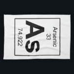 As - Arsenic Kitchen Towel<br><div class="desc">The element As - Arsenic from the periodic table. Great to use as just a single element, but even better to combine multiple products to create words. Be it with shirts as a team or with stickers/decorative items at home. Background colour can be changed. Most products also allow you to...</div>