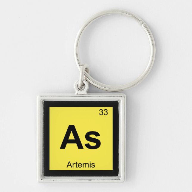 As - Artemis Goddess Chemistry Periodic Table Keychain (Front)