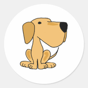 AS- Awesome Yellow Labrador Puppy Dog Classic Round Sticker