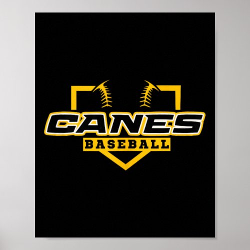 As Canes Baseball Sports Tank Top1  Poster