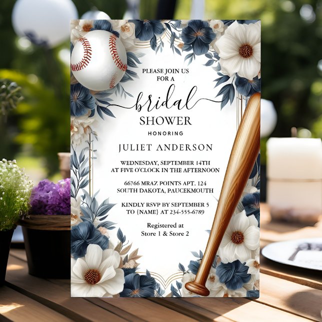 As Champion Team Ball Field Baseball Bridal Shower Invitation (Creator Uploaded)