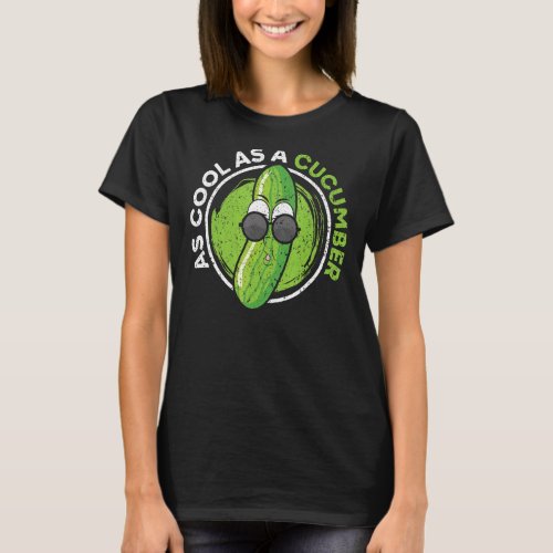 As Cool As A Cucumber Vegetable Plant Vegetarian V T_Shirt