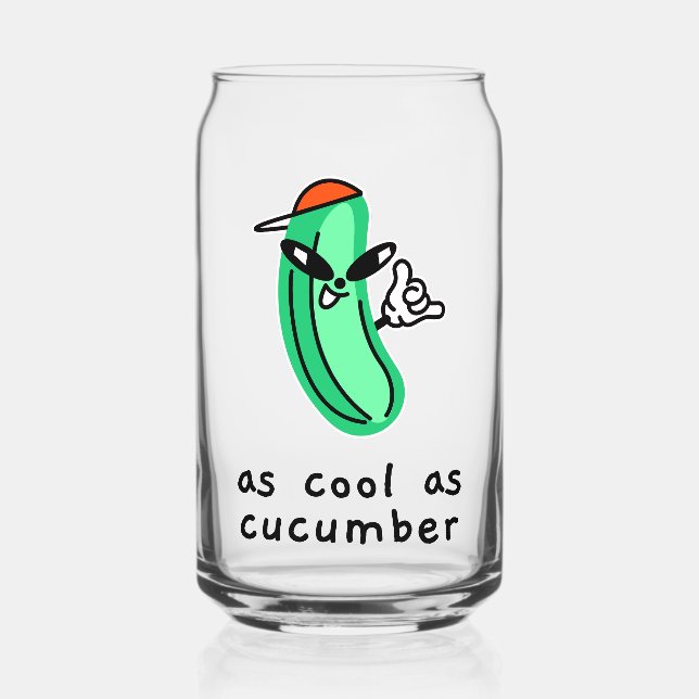 As Cool As Cucumber – Can Glass (Front)