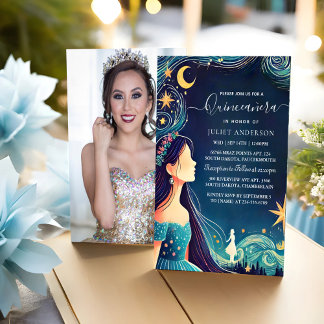 As Dark Fun Star Prom Starry Night Sky Quinceanera Invitation