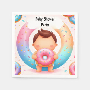 As Dreams Pink Blue Donuts And Diapers Baby Shower Napkins