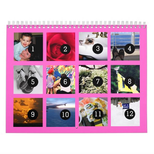 As Easy as 1 to 12 Make a Pink Photo Calendar
