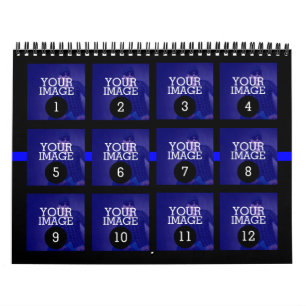 As Easy as 1 to 12 Your Own Blue Line Photo Calendar