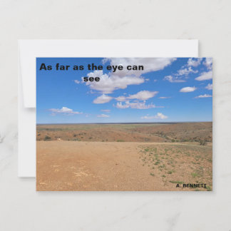As far as the eye can see postcard
