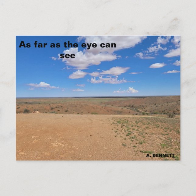 As far as the eye can see postcard (Front)
