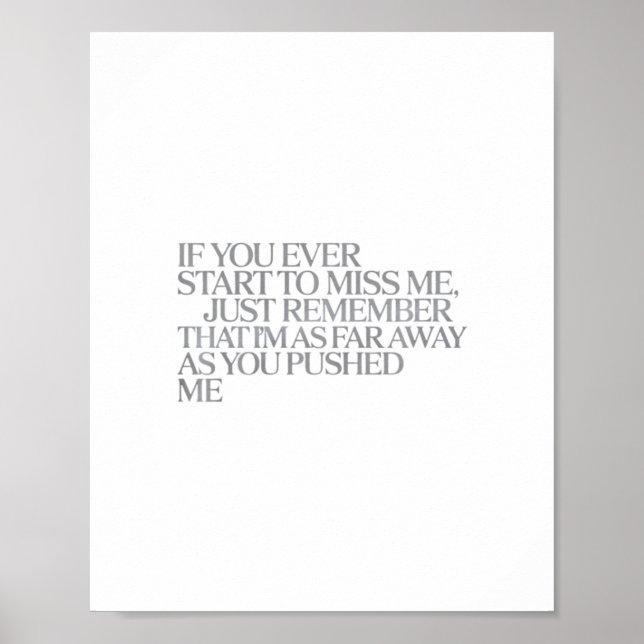 As Far Away As You Pushed Me – Emotional Quote Pre Poster (Front)