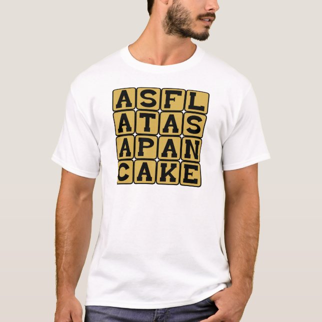 As Flat As A Pancake, Breakfast Simile T-Shirt (Front)