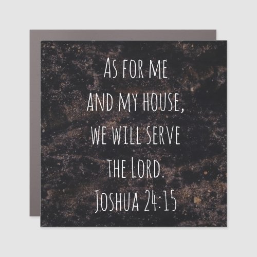 As for Me and My House Bible Verse Car Magnet