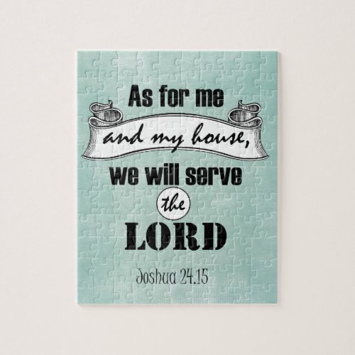 As for Me and My House Bible Verse Jigsaw Puzzle