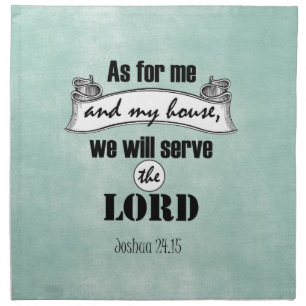 As for Me and My House Bible Verse Napkin