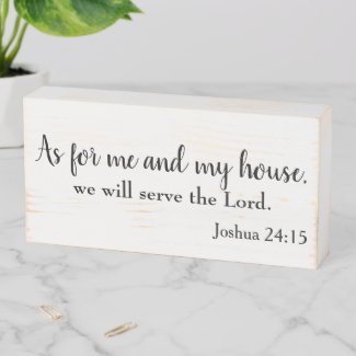 As for me and my house Bible Verse Wooden Box Sign