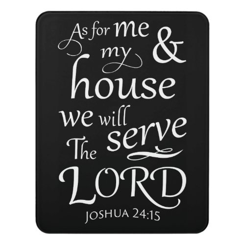As for me and my houseJoshua 2415 Door Sign