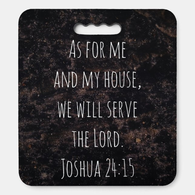 As for me and my house scripture seat cushion (Front Vertical)