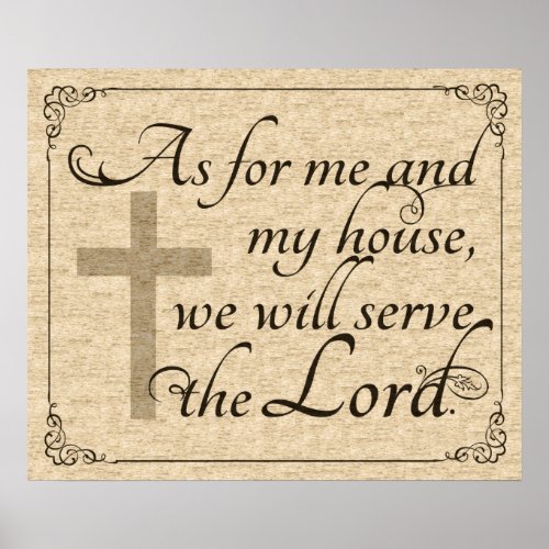 As For Me and My House We Will Serve the Lord Poster