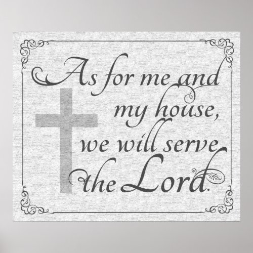 As For Me and My House We Will Serve the Lord Poster