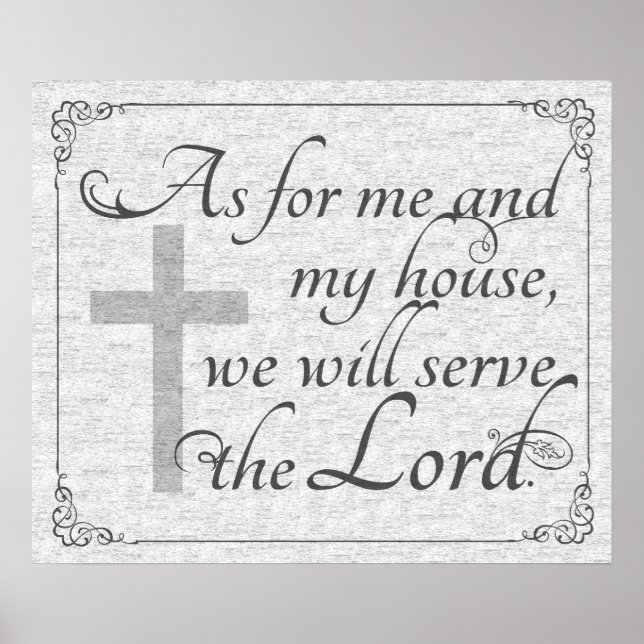 As For Me and My House We Will Serve the Lord Poster (Front)