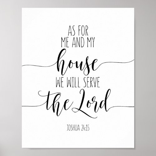 As For Me And My House We Will Serve The Lord Poster