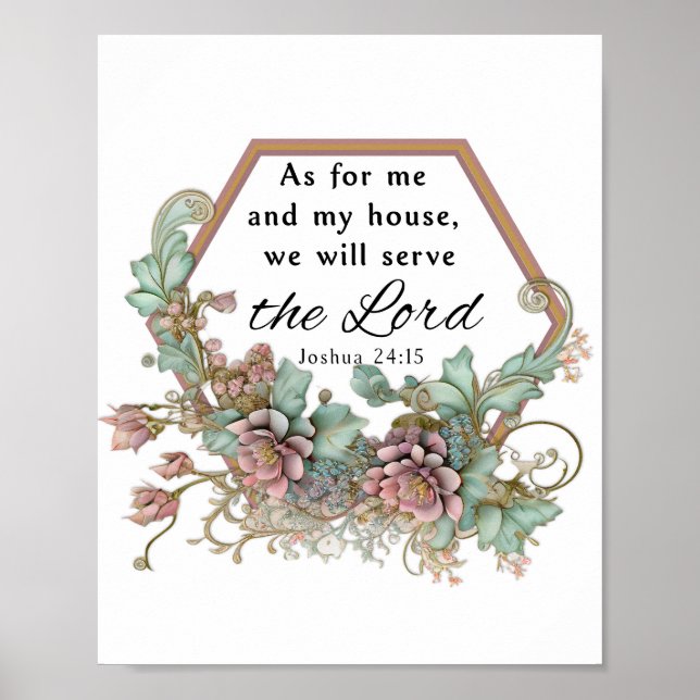 As for me and my house, we will serve the Lord Poster (Front)